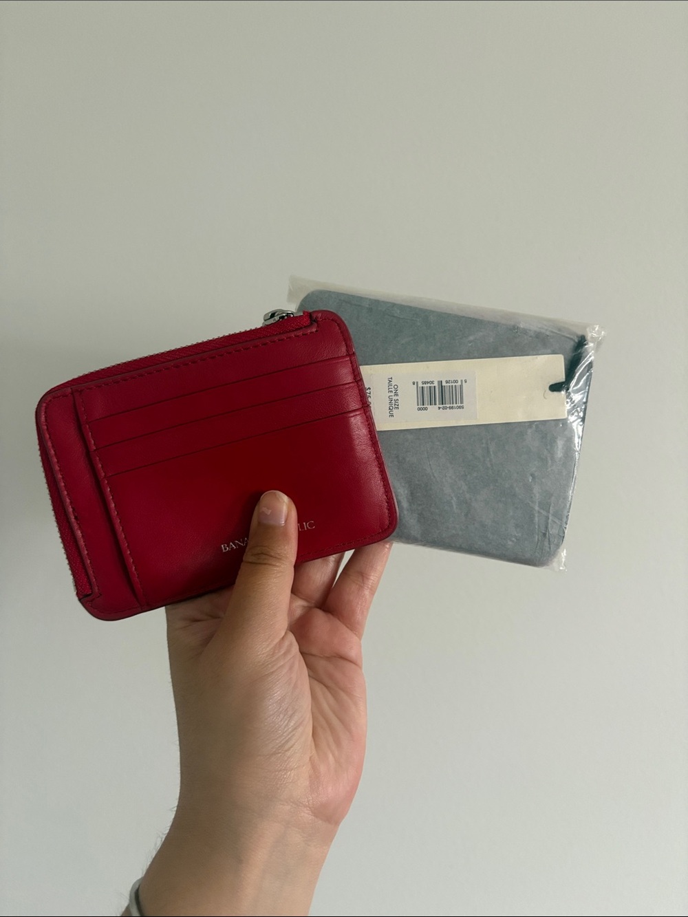 BNWT banana republic red leather wallet